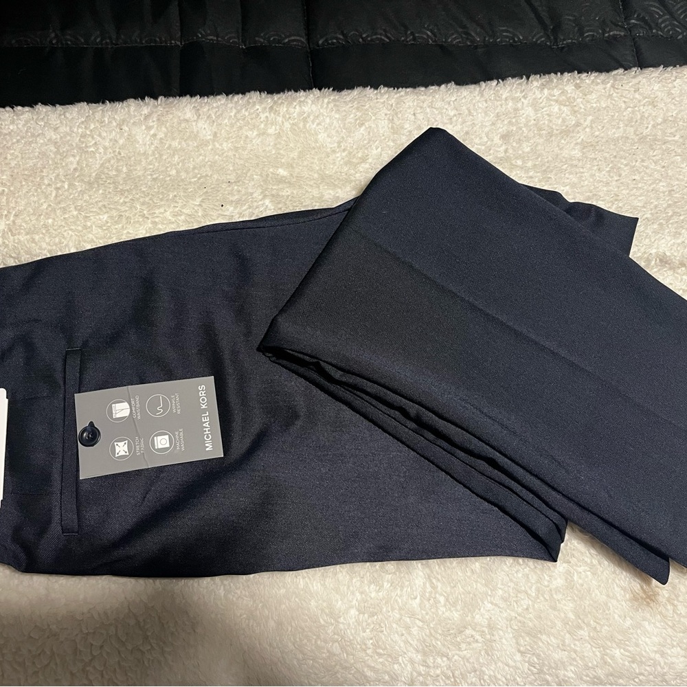 Michael Kors Navy Blue Stretch Trousers